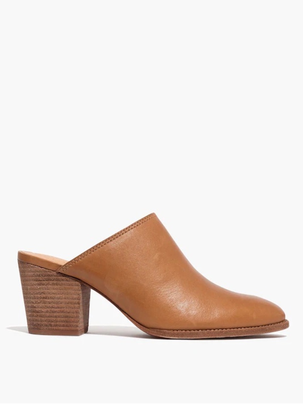 Madewell The Harper Mule Slip On Heeled Clog Brown Leather Womens Size 5 Boho